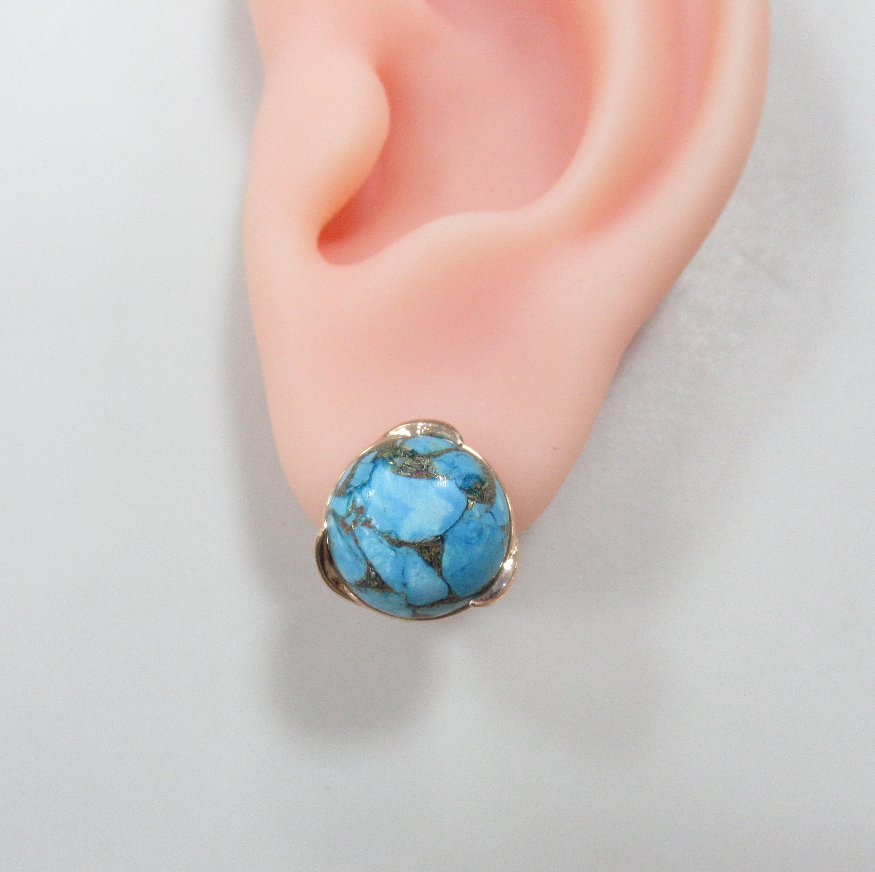 Серебряные серьги с бирюзой